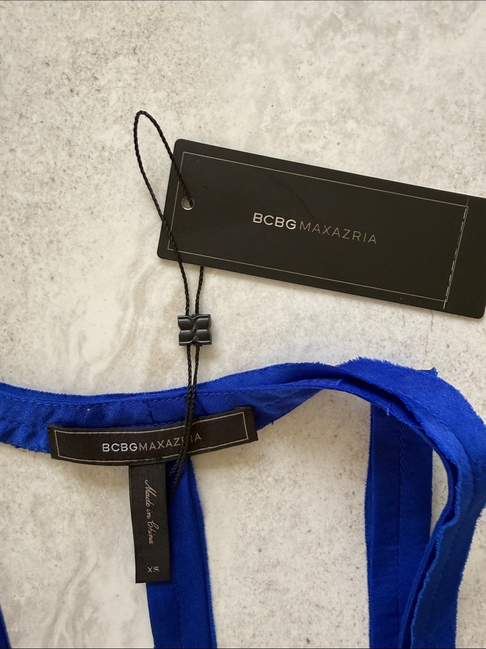 BCBGMaxAzria Royal Blue Racerback V-Neck Camisole NWT sz xs - Picture 5 of 10